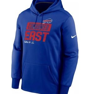 Nike Men's Buffalo Bills AFC East Division Champions Locker Room Navy Hoodie S